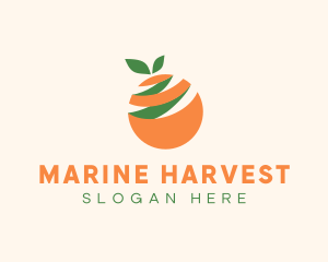 Orange Fruit Peel Logo