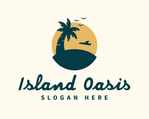 Tropical Beach Adventure logo design