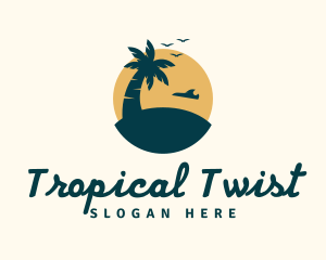 Tropical Beach Adventure logo design