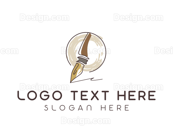 Calligraphy Signature Pen Logo