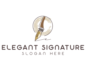 Calligraphy Signature Pen logo design