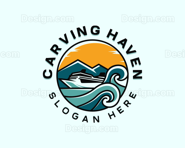 Ocean Cruise Ship Logo