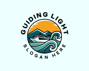 Ocean Cruise Ship logo design