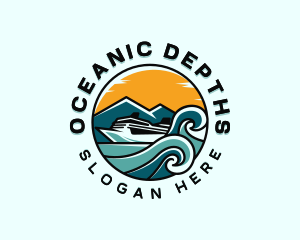 Ocean Cruise Ship logo design