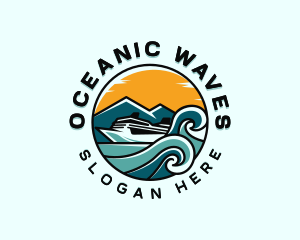 Ocean Cruise Ship logo design