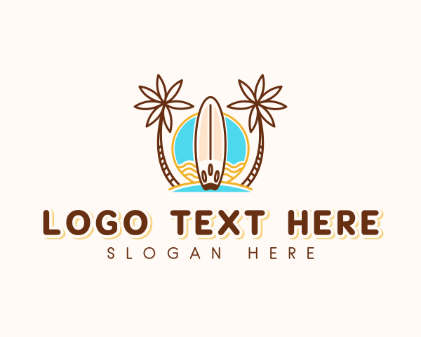 Tropical Beach Surfboard logo