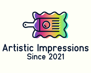 Colorful Painting Brush logo design