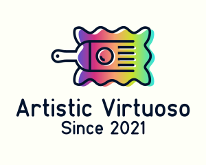 Colorful Painting Brush logo design