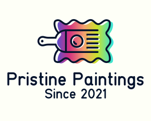 Colorful Painting Brush logo design