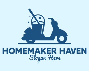 Mobile Cleaning Scooter Wash logo design