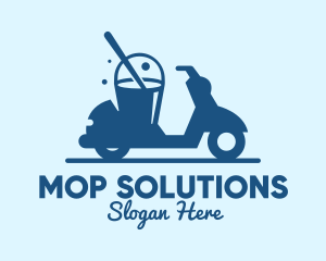 Mobile Cleaning Scooter Wash logo design