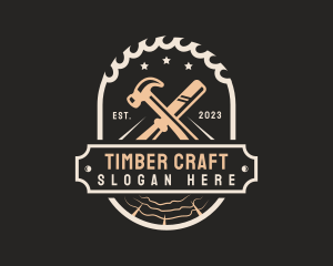 Wood Carpentry Tools  logo design