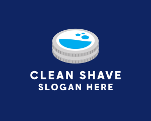 Laundry Cleaning Coin  logo design