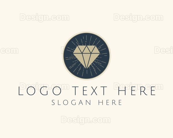 Hipster Diamond Gem Logo