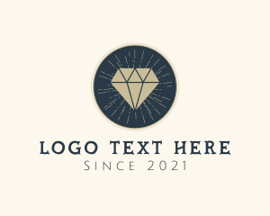 Hipster Diamond Gem logo