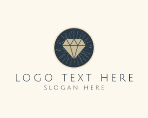 Hipster Diamond Gem logo