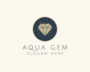 Hipster Diamond Gem logo design