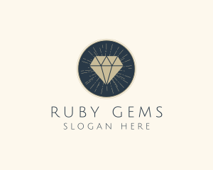 Hipster Diamond Gem logo design