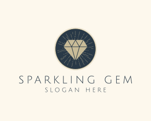 Hipster Diamond Gem logo design