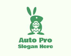 Green Easter Bunny logo