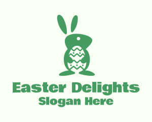 Green Easter Bunny logo