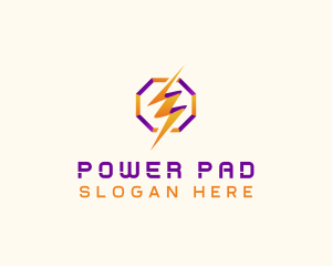 Lightning Power Bolt  logo design