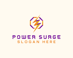 Lightning Power Bolt  logo design