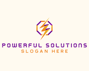 Lightning Power Bolt  logo design