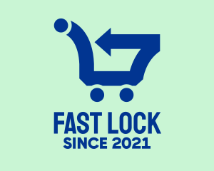 Fast Supermarket Cart  logo design