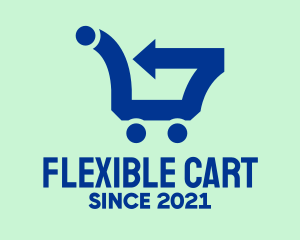 Fast Supermarket Cart  logo design