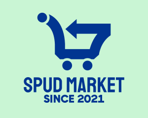 Fast Supermarket Cart  logo design