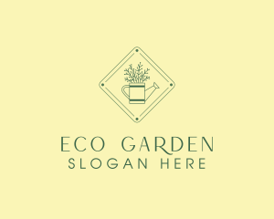 Vintage Plant Watering Can logo design