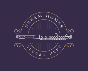 Flute Bassoon Musical Instrument Logo