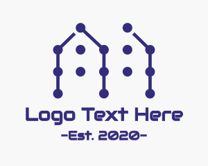 Blue House Pattern logo