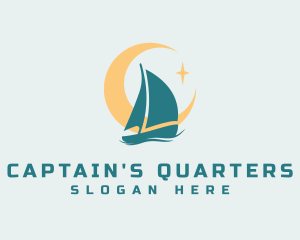 Midnight Boat Sailing logo design