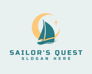 Midnight Boat Sailing logo design