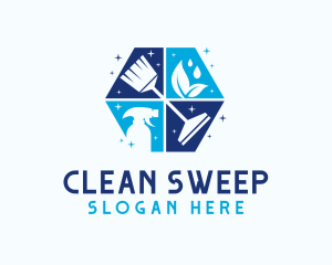 Shiny Housekeeping Chores logo design