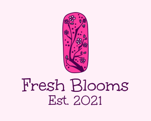 Cartoon Floral Branch  logo design