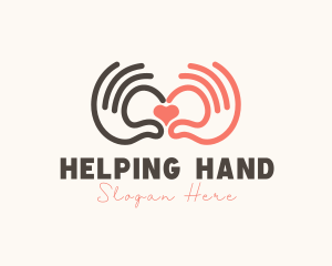 Loving Helping Hands logo design