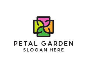 Sand Glass Flower logo design