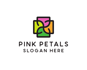 Sand Glass Flower logo design