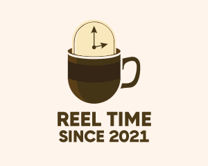 Mug Coffee Clock logo design