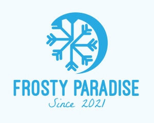 Blue Winter Snowflake  logo