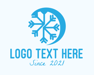 Crisp - Blue Winter Snowflake logo design