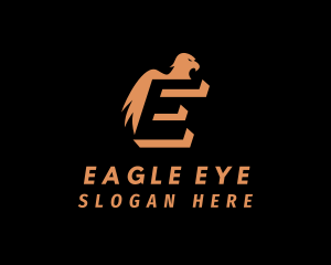 Eagle Aviation Letter E logo design