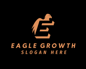 Eagle Aviation Letter E logo design