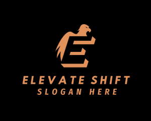 Eagle Aviation Letter E logo design