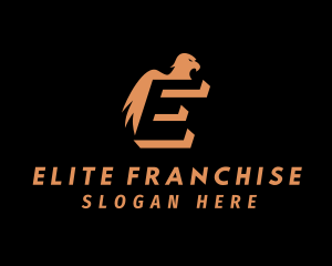 Eagle Aviation Letter E logo design