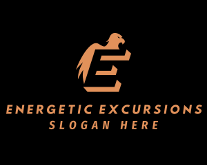 Eagle Aviation Letter E logo design