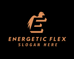 Eagle Aviation Letter E logo design